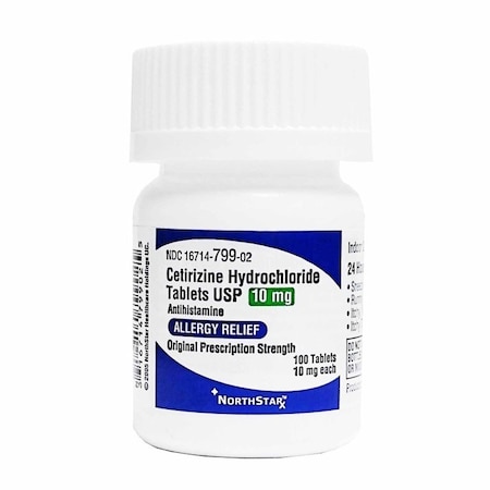 Northstar Cetirizine HCl 10 mg Tablet Bottle, 100PK 16714079902